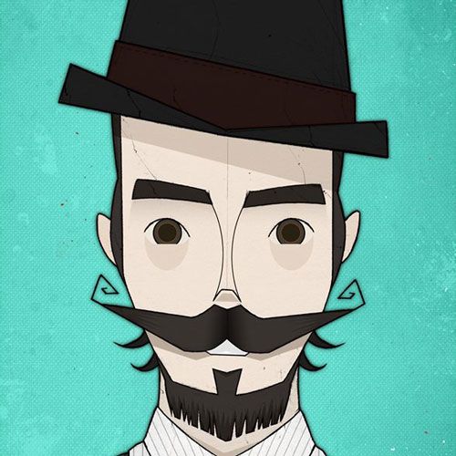 Illustriertes Porträt von Marius Huber